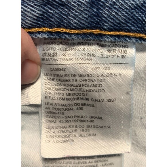 Levis 501xx Mens 34x30 Original Fit Light Wash Blue 100% Cotton Button Fly - Picture 8 of 16